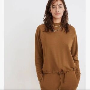 Madewell Superbrushed Mockneck Drawstring Sweatshirt